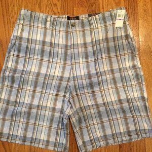 MENS Shorts 38W Blue Plaid Tropic Weight